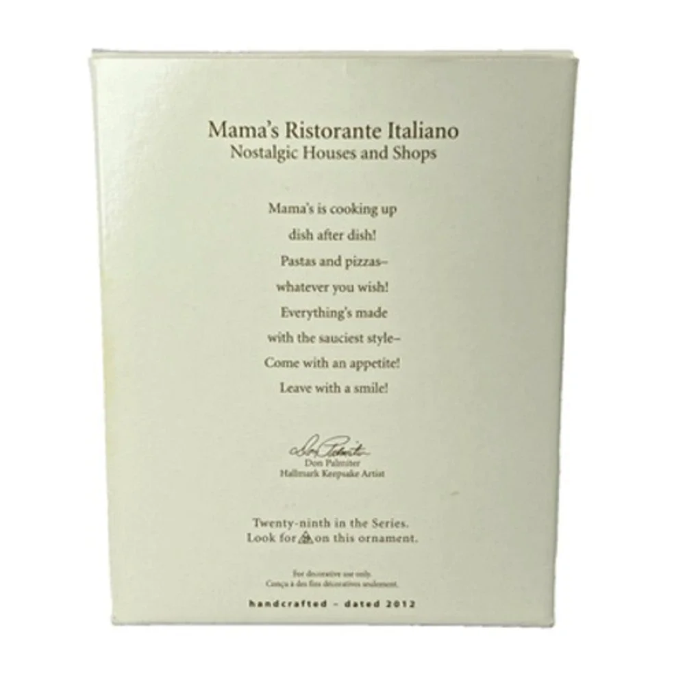 Hallmark‎ MAMA'S RISTORANTE ITALIANO #29 Nostalgic Houses and Shops Series 2012